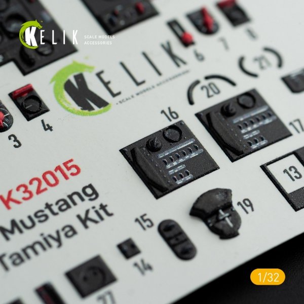 KELIK K32015 P-51D MUSTANG - INTERIOR 3D DECAL FOR TAMIYA KIT 1/32