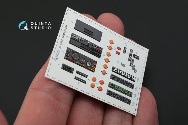 Quinta Studio QD35003 KAMAZ 5350 Mustang Family 3D-Printed &amp; coloured Interior on decal paper (for Zvezda kits) 1/35