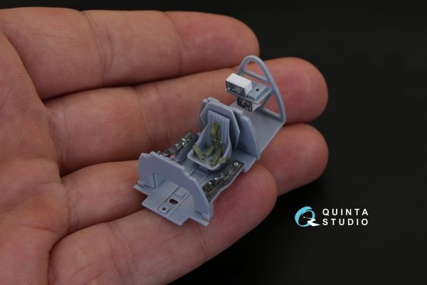 Quinta Studio QD48023 La-9 3D-Printed &amp; coloured Interior on decal paper (for ARK kit) 1/48