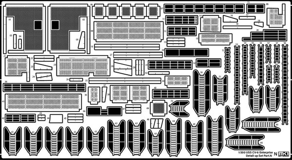 MK1 Design MD-20022 USS CV-6 Enterprise DX with Full Wooden Deck for Trumpeter 1/200