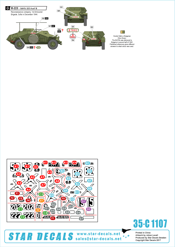 Star Decals 35-C1107 Axis &amp; Eastern European Tank Mix 1 1/35