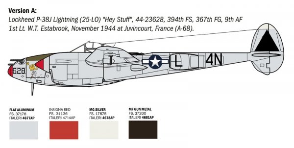 Italeri 2834 P-38 J Lightning 1/48