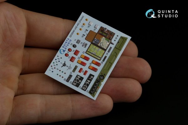 Quinta Studio QD35040 UAZ-452 3D-Printed &amp; coloured Interior on decal paper (Zvezda) 1/35