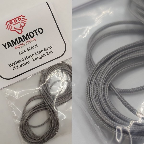 Yamamoto YMPTUN67 Braided Hose Linie Silver/Gray 1,0mm 2 m 1/24