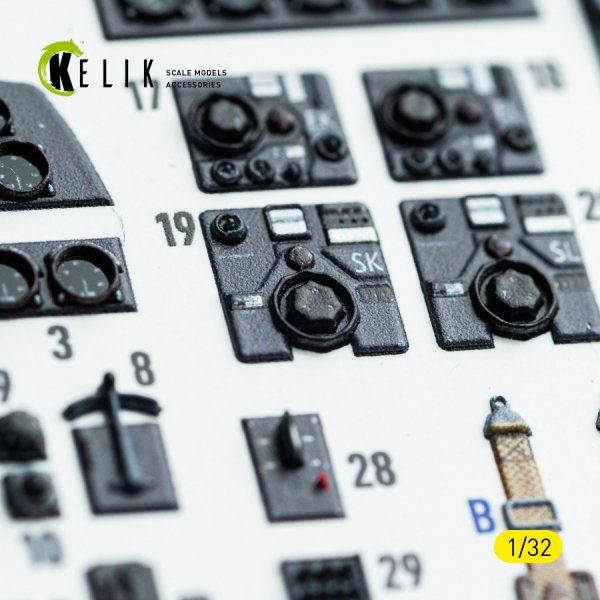 Kelik K32045 Bf-110D - interior 3D decals for Dragon/Hobby 2000 kit 1/32