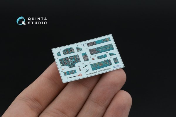 Quinta Studio QD+48558 MiG-25RB/MiG-25RBT 3D-Printed &amp; coloured Interior on decal paper (ICM) (with 3D-printed resin parts)  1/48