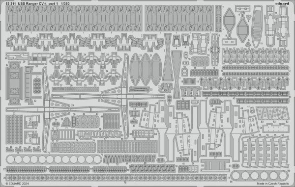 Eduard 53311 USS Ranger CV-4 part 1 TRUMPETER 1/350