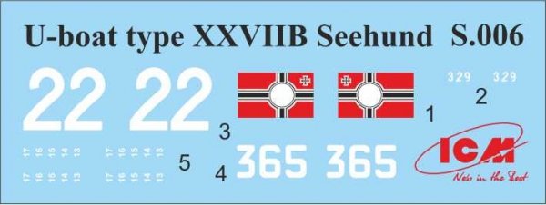ICM S020 K-Verbande Midget Submarines 1/72
