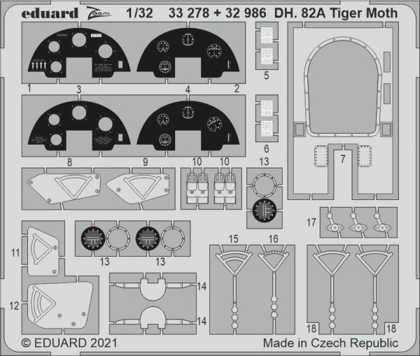 Eduard 33278 DH. 82A Tiger Moth ICM 1/32