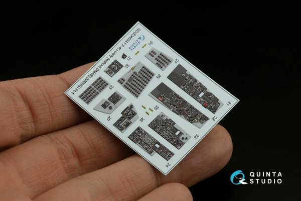 Quinta Studio QD48341 F-4G early 3D-Printed &amp; coloured Interior on decal paper (Meng) 1/48