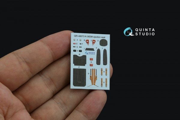Quinta Studio QR+48073 K-36DM (initial release) ejection seat (for Su-17M3/M4/UM3/22, Su-24, MiG-29 9-12 Early aircraft) (All kits) 1/48