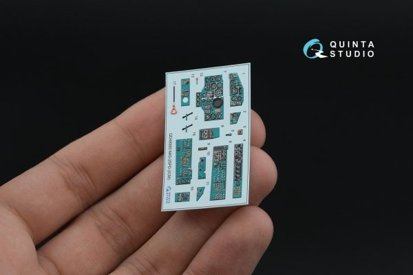 Quinta Studio QD+48560 MiG-25PD 3D-Printed &amp; coloured Interior on decal paper (ICM) (with 3D-printed resin parts) 1/48