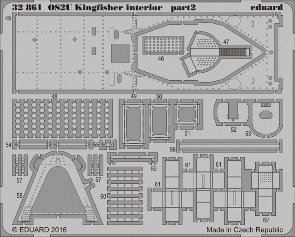 Eduard 32861 OS2U Kingfisher interior KITTY HAWK 1/32