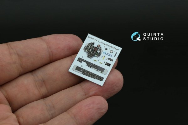 Quinta Studio QD48619 A-4C Skyhawk 3D-Printed &amp; coloured Interior on decal paper ( Hobby Boss ) 1/48