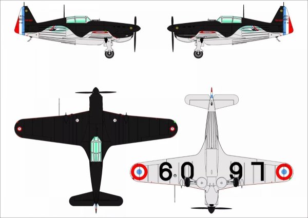 Dora Wings 48031 Morane-Saulnier MS.406C.1 - Battle Of France 1/48