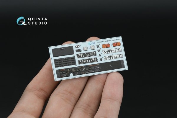 Quinta Studio QD+35161 KrAZ-6322 3D-Printed &amp; coloured Interior on decal paper (HobbyBoss) (with 3D-printed resin parts) 1/35