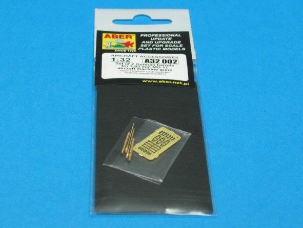 Aber A32002 Set of 2 barrels for German 7,92 mm MG 17 aircraft machine guns (1:32)