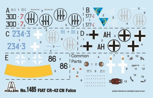 Italeri 1485 FIAT CR.42 CN Falco Night Fighter 1/72
