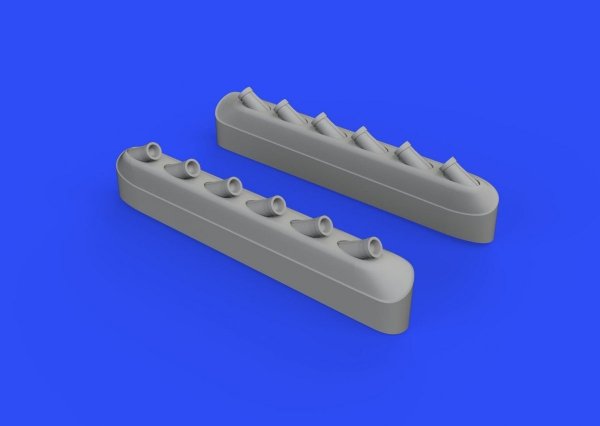 Eduard 648486 P-51D exhaust stacks w/ fairing EDUARD 1/48