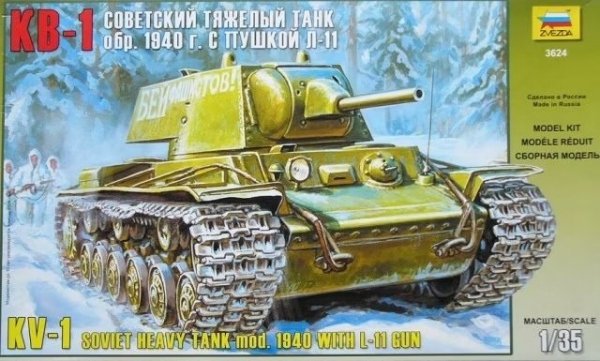 Zvezda 3624 KV-1 Soviet Heavy Tank mod.1940 with L-11 Gun 1/35