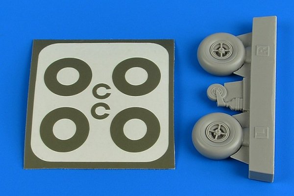 Aires 2224 Bucker Bu 131 wheels &amp; paint masks 1/32