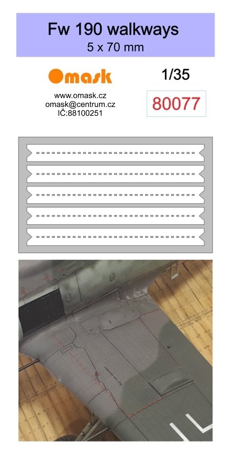 Omask 80077 Fw 190 walkways mask (Oramask 810 foil) 1/35