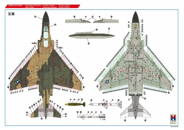 Hobby 2000 48037 Vietnam Aces vol.1 ( ACADEMY + CARTOGRAF + MASKI ) 1/48