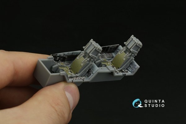 Quinta Studio QD48374 F/A-18F early 3D-Printed &amp; coloured Interior on decal paper (Hobby Boss) 1/48