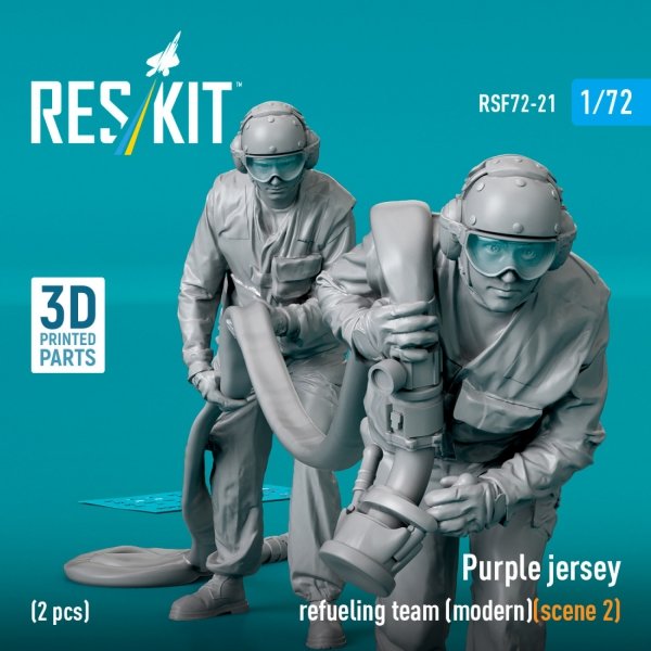 RESKIT RSF72-0021 Purple jersey refueling team (modern) (scene 2) (2 pcs) (3D Printed) (1/72)