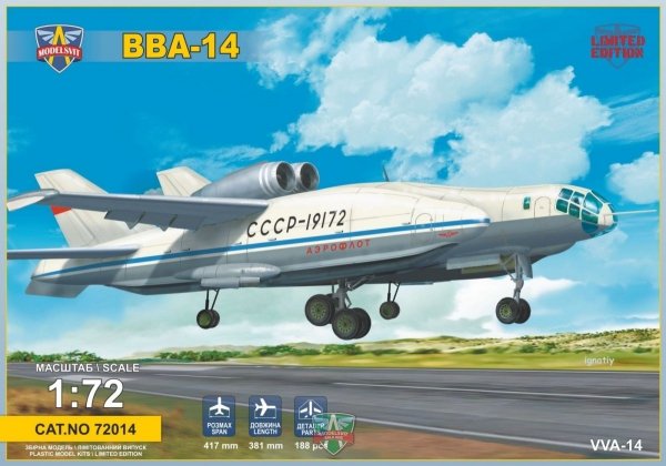 Modelsvit 72014 VVA-14 experimental amphibious aircraft 1/72