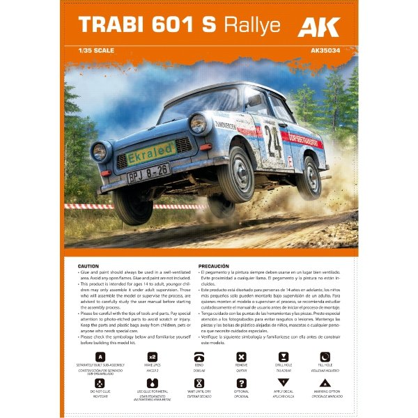 AK Interactive AK35034 Trabi 601 S Rallye 1/35