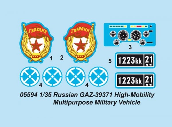 Trumpeter 05594 Russian GAZ39371 High-Mobility Multipurpose Military Vehicle (1:35)