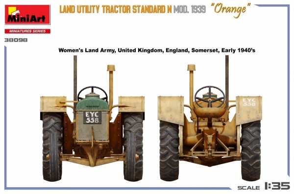 Mini Art 38098 Land Utility Tractor Standard N “Orange” Mod. 1939 1/35