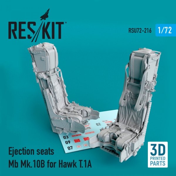 RESKIT RSU72-0216 EJECTION SEATS MB MK.10B FOR HAWK T.1A (3D PRINTED) 1/72