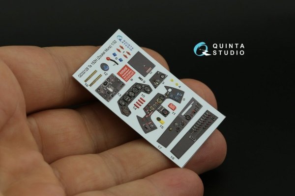 Quinta Studio QD32128 Ta 152H 3D-Printed &amp; coloured Interior on decal paper (Zoukei-Mura) 1/32