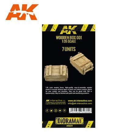 AK Interactive AK8224 LASER CUT WOODEN BOX 001 (7 UNITS)