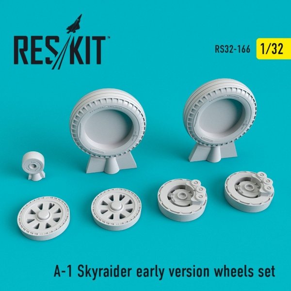 RESKIT RS32-0166 A-1 &quot;SKYRAIDER&quot; (EARLY VERSION) WHEELS SET 1/32