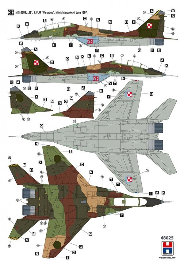 Hobby 2000 48025 MiG-29UB Polish Air Force 1/48