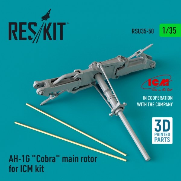 RESKIT RSU35-0050 AH-1G Cobra main rotor for ICM kit (3D Printed) 1/35