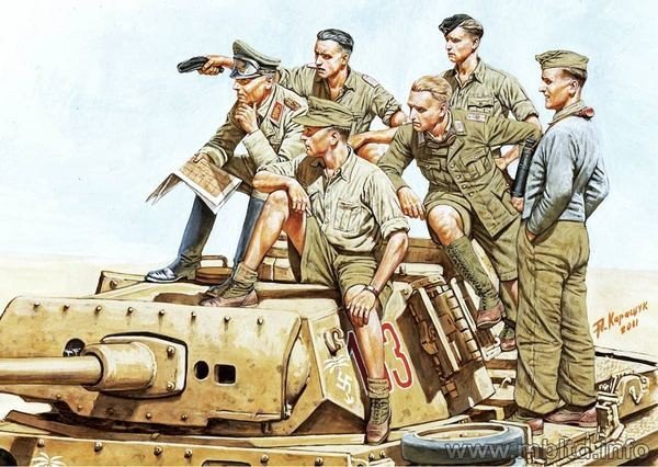 Master Box 3561 Rommel and German Tank Crew (DAK, 1941-1943) 1/35