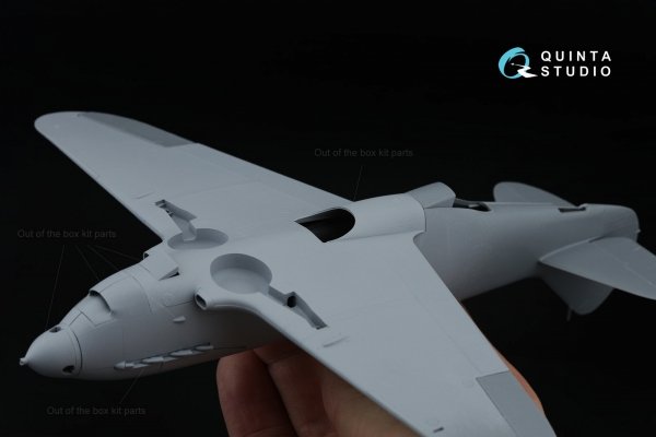 Quinta Studio QT48067 LaGG-3 series 66 Radiators cowls and spinner (Zvezda) 1/48