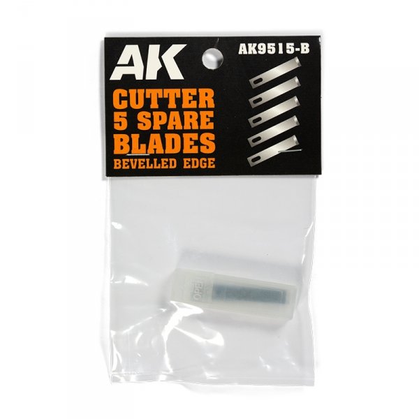 AK Interactive AK9515-B BEVELLED EDGE (5 SPARE BLADES) FOR AK HOBBY KNIFE