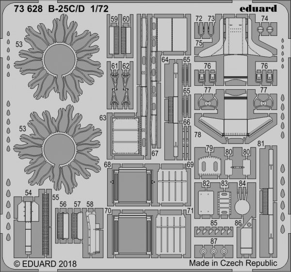 Eduard 73628 B-25C/D AIRFIX 1/72
