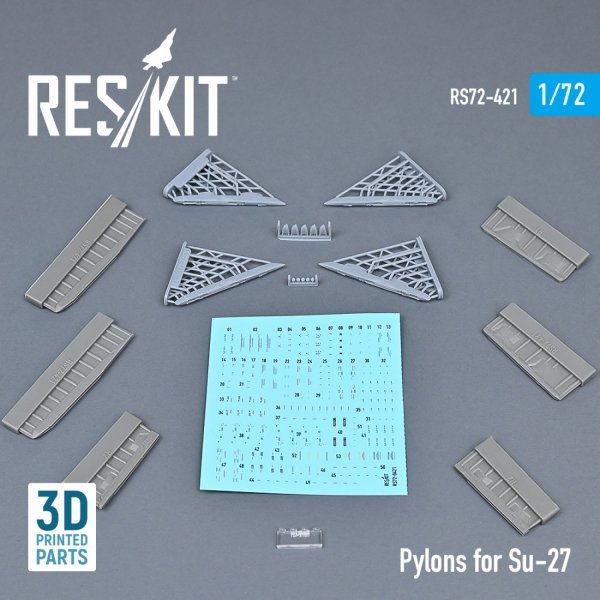RESKIT RS72-0421 PYLONS FOR SU-27 1/72