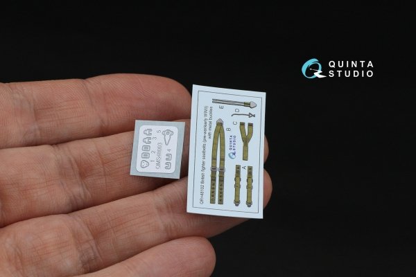 Quinta Studio QR+48102 British Fighter seatbelts (pre-war/early WWII) (with metal buckles) (All kits) 1/48