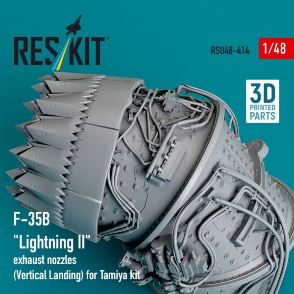 RESKIT RSU48-0414 F-35B &quot;Lightning II&quot; exhaust nozzles (Vertical Landing) for Tamiya kit (3D printed) 1/48