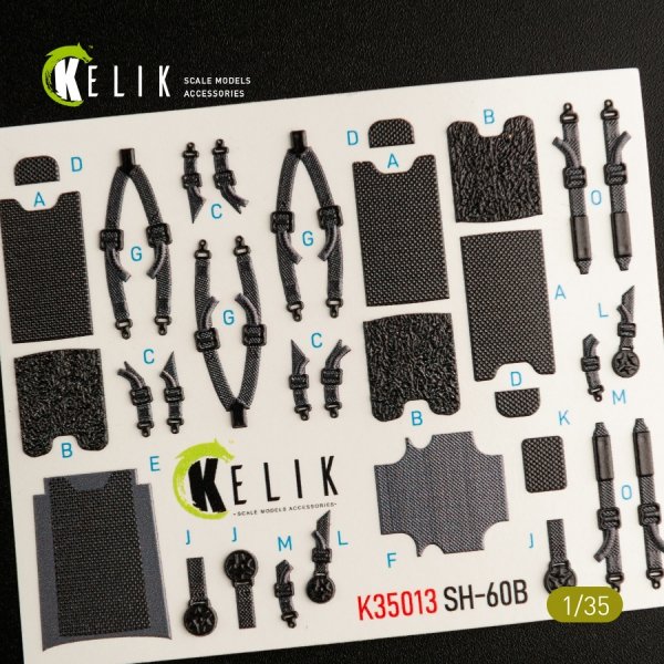 KELIK K35013 SH-60B INTERIOR 3D DECALS FOR KITTY HAWK KIT 1/35