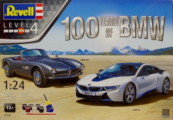 Revell 05738 100 Years BMW (BMW 507 BMW i8) 1/24