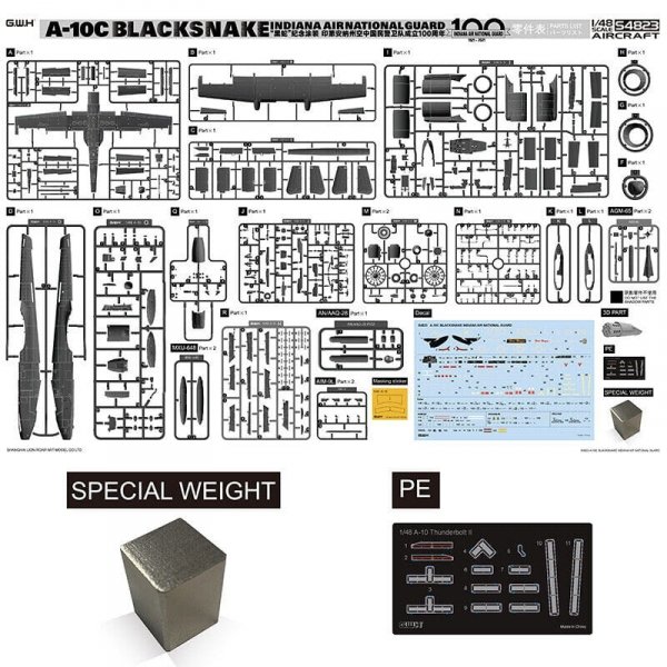 Great Wall Hobby S4823 A-10C Blacksnake Indiana Air National Guard 1/48