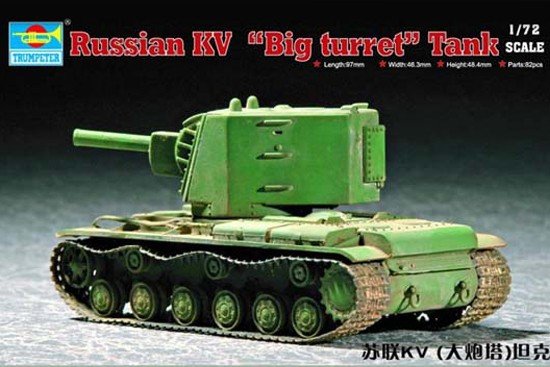 Trumpeter 07236 Soviet KV &quot;Big turret&quot; tank (1:72)